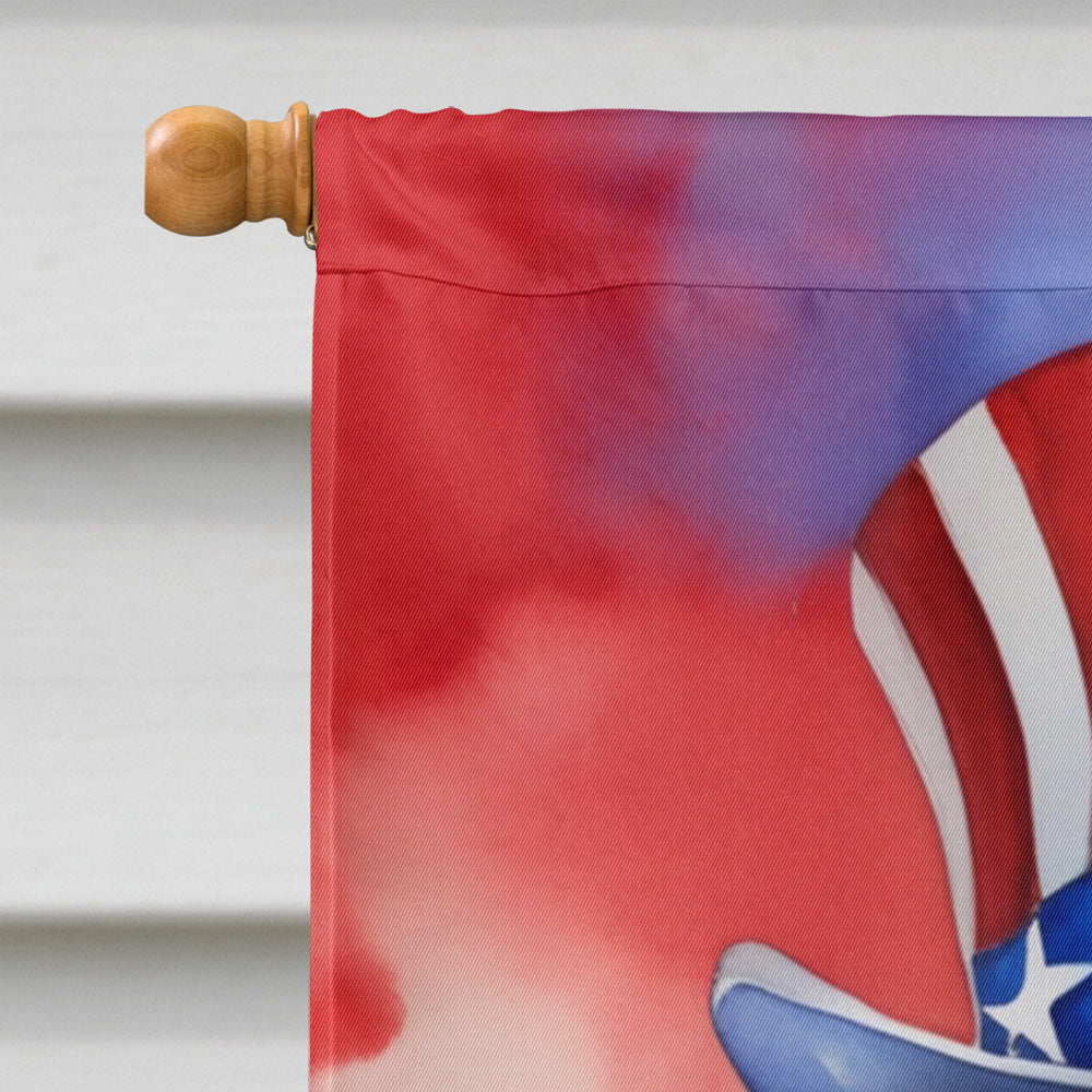 American English Coonhound Patriotic American House Flag-2
